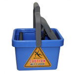 CLEANLINK MOP BUCKET PLASTIC WRINGER 9 LTR BLUE