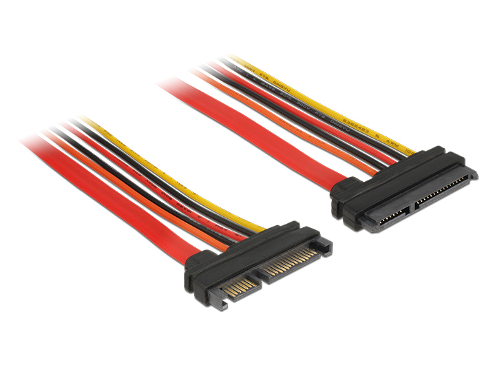 Image of DeLOCK 84919 SATA cable 0.3 m SATA 22-pin Black, Orange, Red, Yellow
