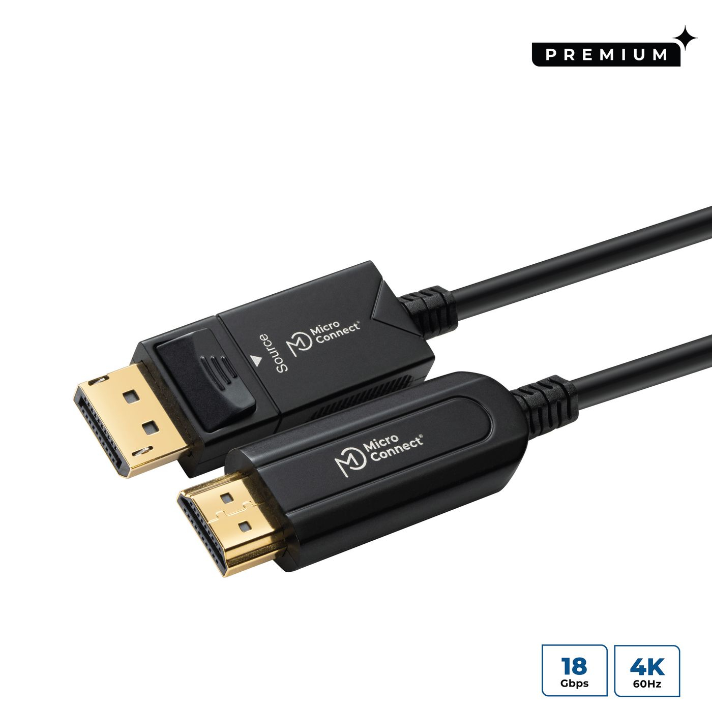 Microconnect DP-MMG-2500V1.4OP DisplayPort cable 25 m Black