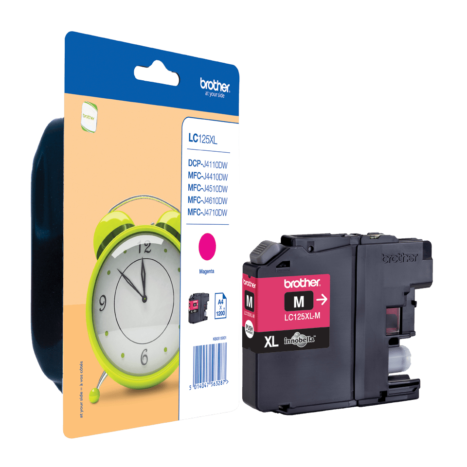 Brother LC-125XLMBP Ink cartridge magenta Blister. 1.2K pages 11ml for