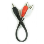 Gembird 0.2m, 3.5mm/2xRCA, M/M audio cable Black, Red, White