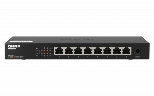 QNAP QSW-1108-8T network switch Unmanaged 2.5G Ethernet (100/1000/2500) Black