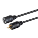 Monoprice 35065 power extension 122" (3.1 m) 1 AC outlet(s) Outdoor Black