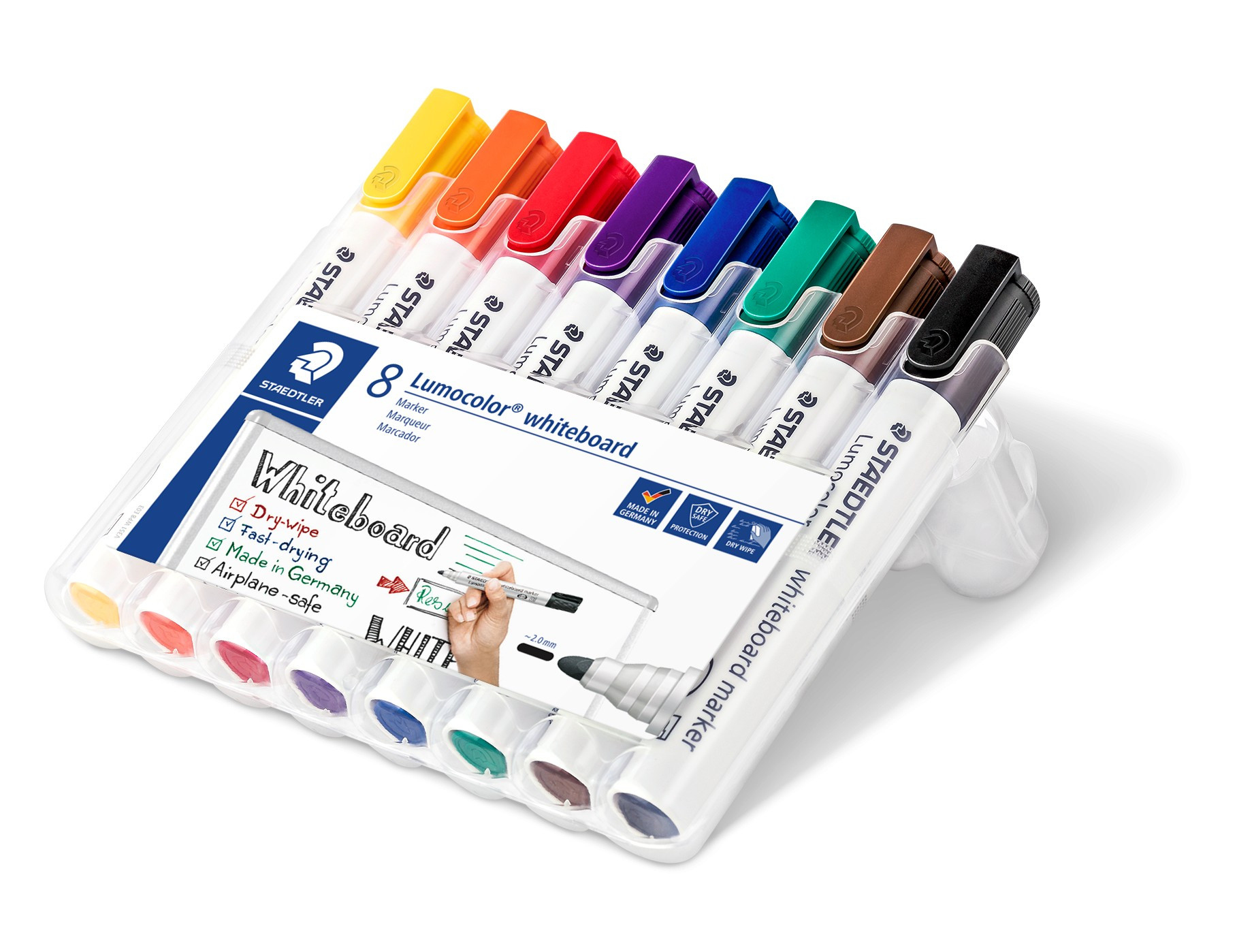 Image of Staedtler Lumocolor 351 WP8 permanent marker Bullet tip Black,...