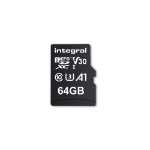 Integral INMSDX64G-100V30 64GB MICRO SD CARD MICROSDXC UHS-1 U3 CL10 V30 A1 UP TO 100MBS READ 45MBS WRITE MicroSD UHS-I Class 10