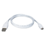 QVS 0.5m, USB A - USB Micro-B USB cable USB 2.0 19.7" (0.5 m) Micro-USB B White