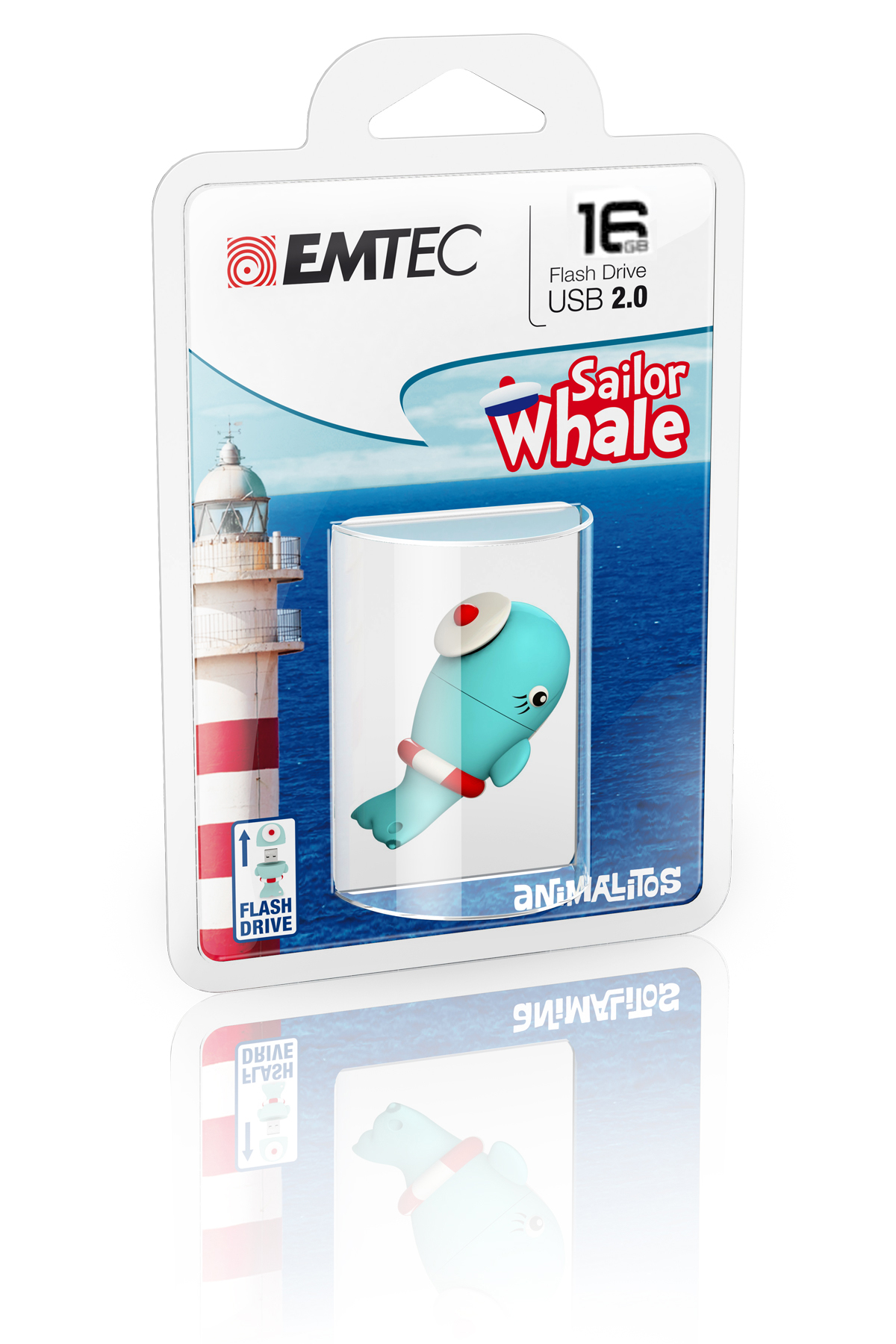 Emtec Sailor Whale USB flash drive 16 GB USB Type-A 2.0 Blue