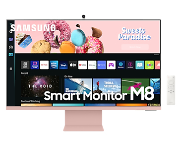 Samsung S32BM80PUU 81.3 cm (32") 3840 x 2160 pixels 4K Ultra HD LED Pink, White