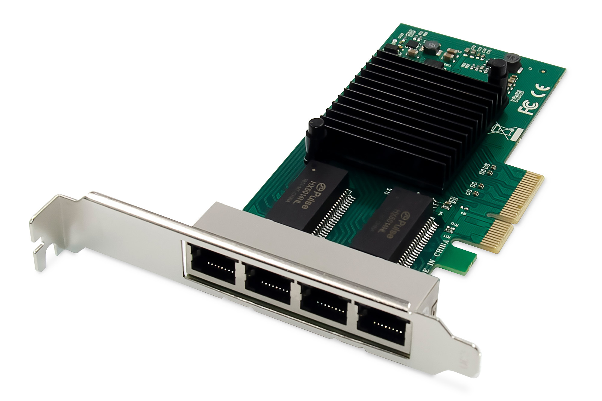 Image of Digitus 4 port Gigabit Ethernet network card, RJ45, PCI Express,...