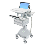 Ergotron SV44-1122-C multimedia cart/stand Aluminium, Grey, White Laptop