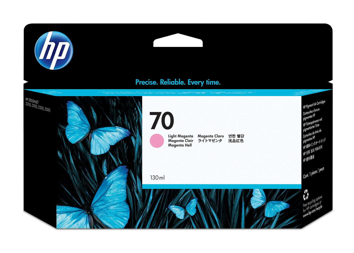HP C9455A/70 Ink cartridge light magenta 130ml for HP DesignJet Z 2100/3100/3200/5200
