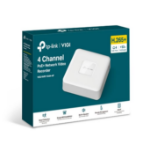 TP-LINK VIGI NVR1104H-4P 4 Channel PoE+ Network Video Recorder, 24/7 Continuous Recording, 4K HDMI Video Output & 16MP Decoding (HDD Not Included)
