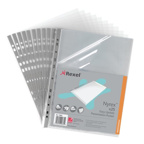 Photos - Accessory Rexel Nyrex™ Reinforced Top & Side Opening Pockets (25) 13682 
