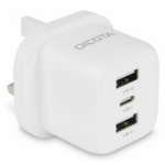 DICOTA D32070 mobile device charger Laptop, Smartphone White AC Fast charging Indoor