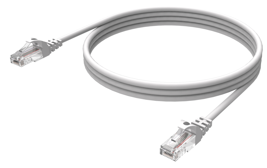 Photos - Cable (video, audio, USB) Vision Cat6 UTP, 2m networking cable White U/UTP  TC 2MCAT6 (UTP)