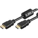PC-LINK High Speed HDMI Cable with Ethernet, Gold-Plated, Black, 6 mm Diameter, 3 m Cable Length