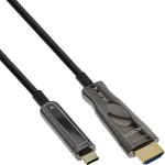 InLine USB Display AOC Cable, USB-C male to HDMI male (DP Alt Mode), 20m