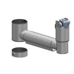 Ergonomic Solutions Swingarm SP2, 200mm with lockring, Cable Clip & DuraTiltï¿½  -  WHITE