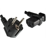 Microconnect PE010518L electriciteitssnoer Zwart 1,8 m Netstekker type E+F C13 stekker
