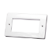 Cablenet Double Gang MK Style White Faceplate