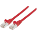 Intellinet Network Patch Cable, Cat6A, 1m, Red, Copper, S/FTP, LSOH / LSZH, PVC, RJ45, Gold Plated Contacts, Snagless, Booted, Lifetime Warranty, Polybag