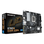 GIGABYTE B760M D3HP DDR4 Motherboard - Supports Intel Core 14th Gen CPUs, 4+1+1 Phases Digital VRM, up to 5333MHz DDR4 (OC), 2xPCIe 4.0 M.2, GbE LAN, USB 3.2 Gen1