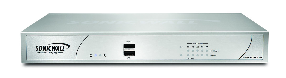 SonicWall Security Appliance 250M Firewall (Hardware) 1U 0,75 Gbit/s