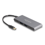 DeLOCK 64111 interface hub USB 3.2 Gen 2 (3.1 Gen 2) Type-C 10000 Mbit/s Grijs