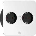 Bachmann 946.201 socket-outlet 2 x Type F Stainless steel