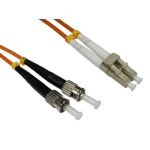 Cables Direct 0.5m LC-ST 50/125 MMD OM2 fibre optic cable Orange