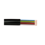 FDL 6 CORE FLAT MODULAR TELEPHONE CABLE - 100M / BLACK