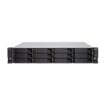 QNAP TS-h1283XU-RP NAS Rack (2U) Ethernet LAN Black E-2136