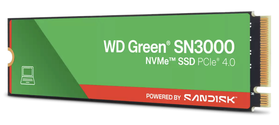 SanDisk SN3000 500 GB M.2 PCI Express 4.0 NVMe QLC 3D NAND