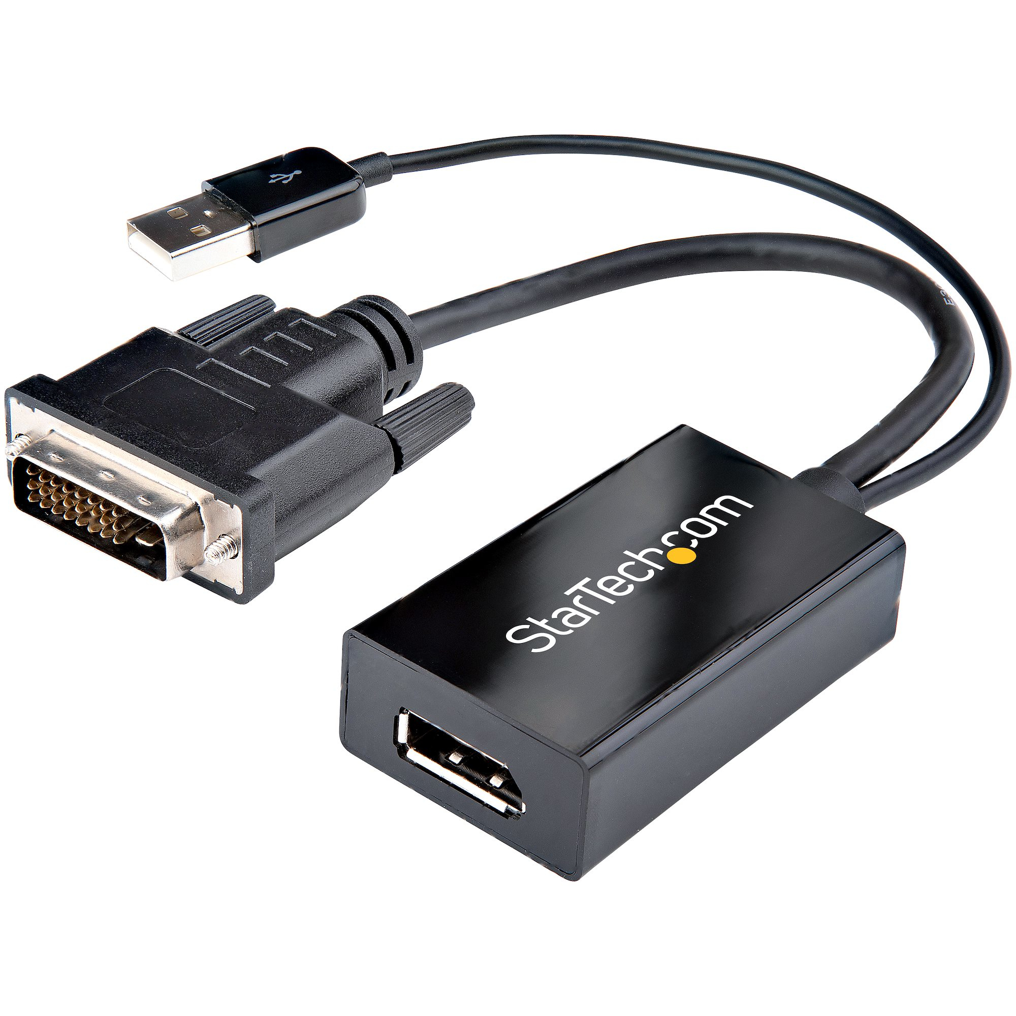 Image of StarTech.com DVI to DisplayPort Adapter - USB Power - 1920 x 1200...