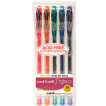 UNBILL UM120NM SIGNO NOBLE METALLIC PEN ASSORTED PACK 5