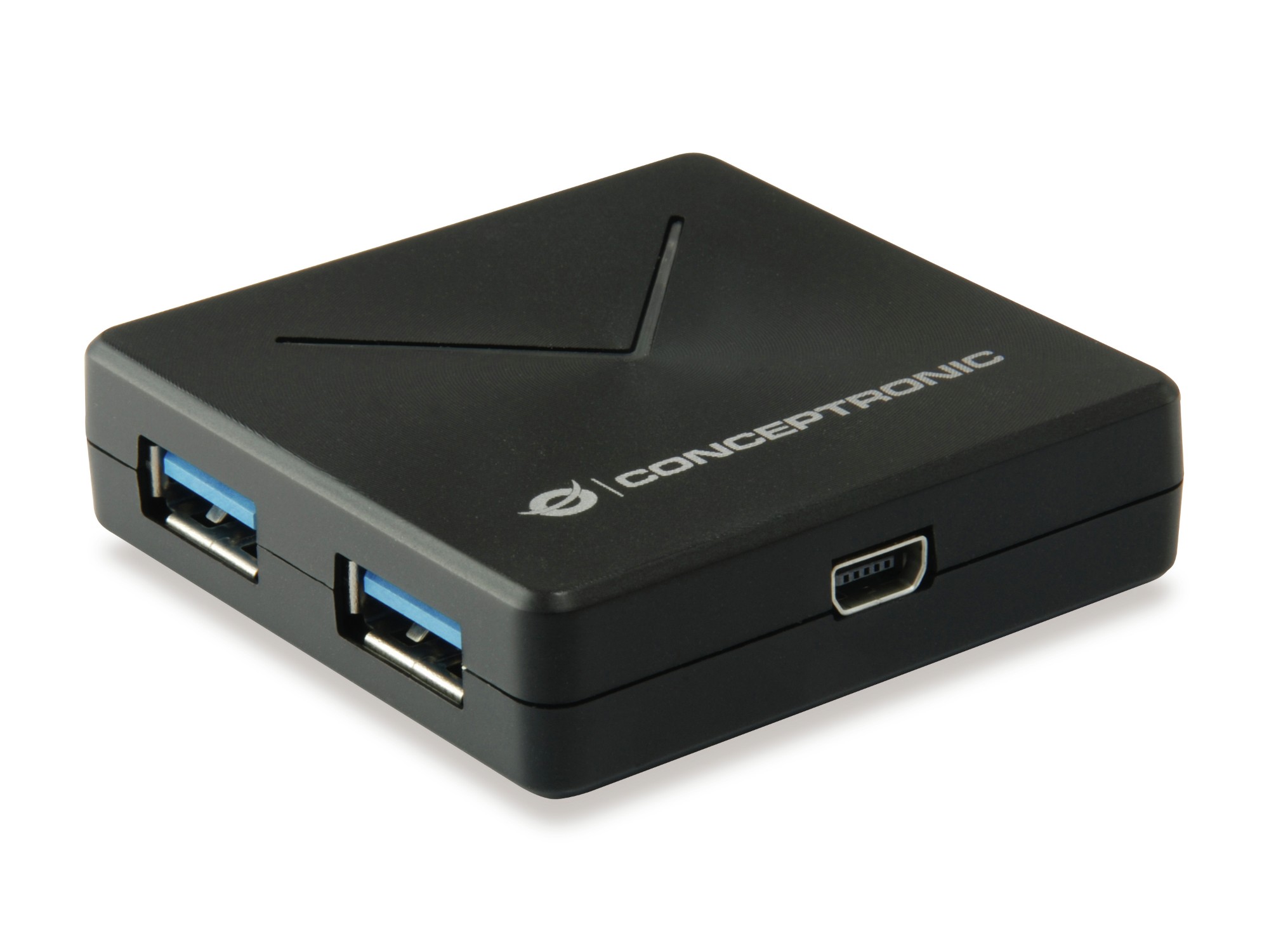 Photos - Card Reader / USB Hub Conceptronic HUBBIES 4-Port USB 3.0 Hub HUBBIES02B 