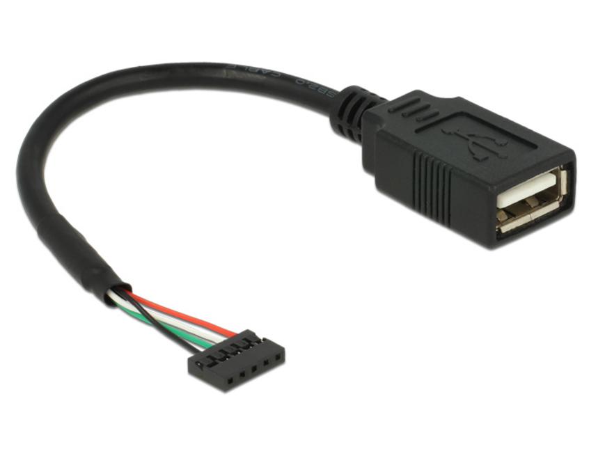 DeLOCK 84831 USB cable USB 2.0 0.15 m USB A Black