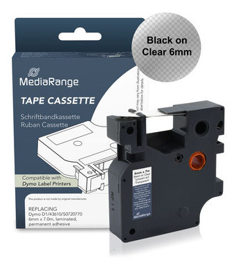 MediaRange Plastic tape cassette. for label printers using Dymo® 91222