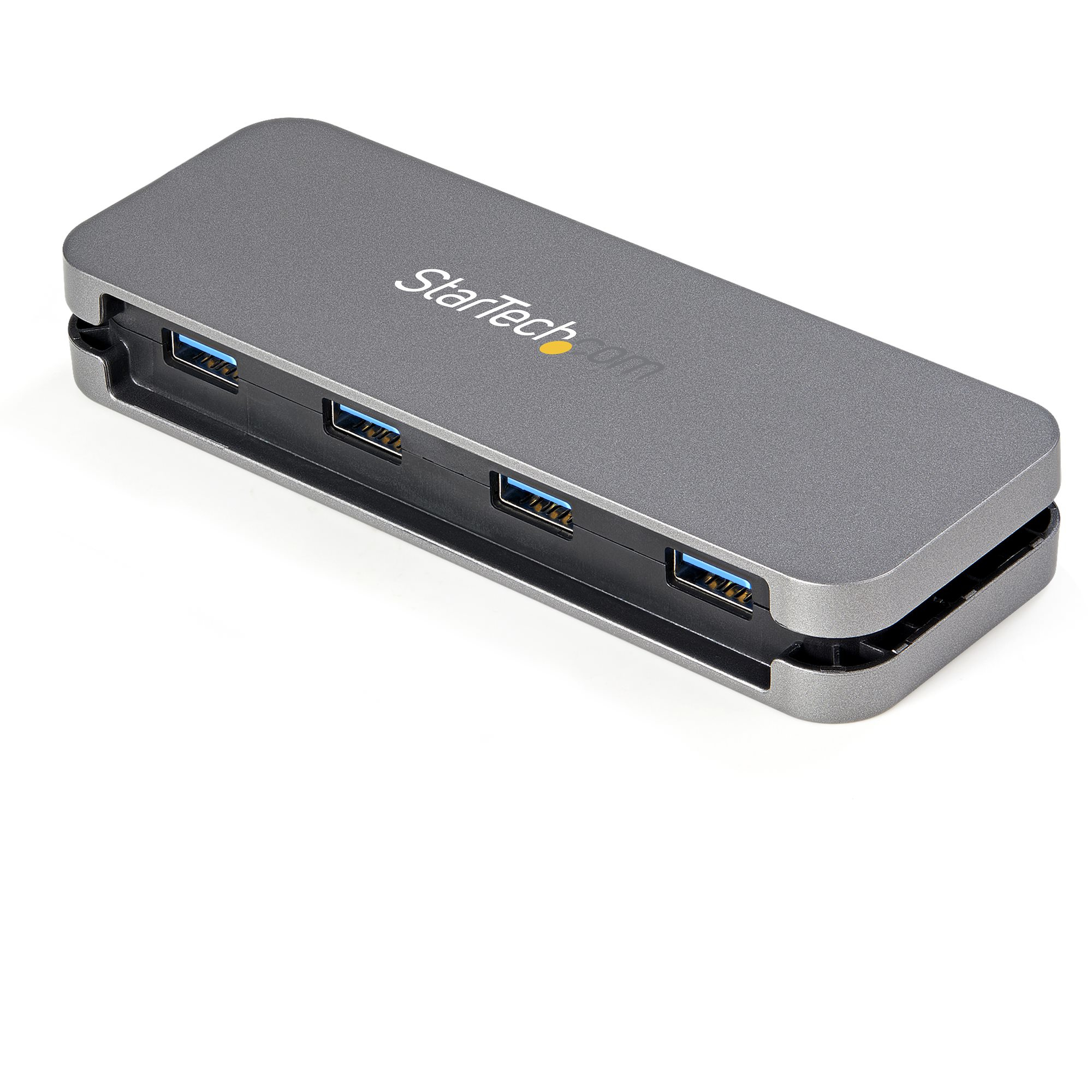 StarTech.com 4 Port USB 3.0 Hub - USB-A to 4x USB-A - SuperSpeed 5Gbps Portable USB 3.2 Gen 1 Type-A Hub - USB Bus Powered - Laptop/Desktop USB Hub with Long Cable 28cm & Cable Management