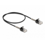 DeLOCK Cable RJ45 plug to RJ45 plug with bend protection Cat.6A 50 cm black