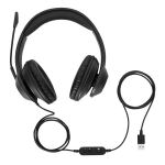 Targus AEH102GL écouteur/casque Avec fil Arceau Appels/Musique USB Type-A Noir