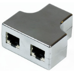 Microconnect RJ45-2xRJ45 F-F network splitter Black