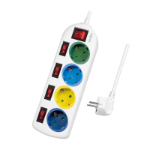 LogiLink LPS257 power extension 1.5 m 4 AC outlet(s) Indoor White