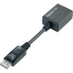 Techly IADAP-DSP-250 video cable adapter 0.07 m DisplayPort 2 x VGA (D-Sub) Black