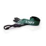 Digital ID 15mm Recycled Green Staff Lanyards with Plastic J Clip (Pack of 100)