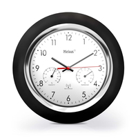 Image of Mebus 19453 - Digital wall clock - Round - Black - White - Plastic...