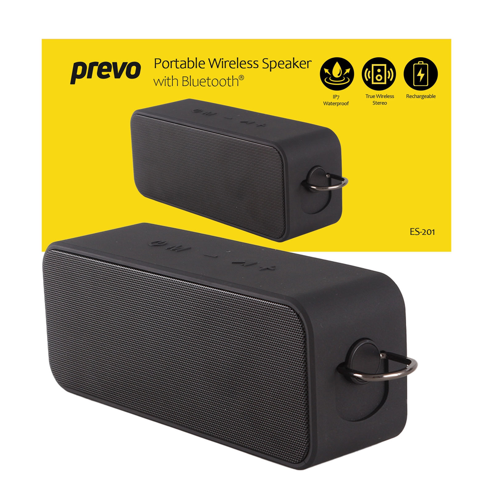 Prevo Es-201 Portable Ip7 Waterproof Wireless Speaker With Bluetooth.