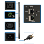 Tripp Lite PDUMNV20HVLX power distribution unit (PDU) 24 AC outlet(s) 0U Black