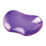 Fellowes Wrist Rest - Crystals Gel Wrist Rest with Non Slip Rubber Base - Ergonomic Mouse Mat Wrist Support, Keyboard Wrist Rest for Computer, Laptop, Home Office Use - Purple