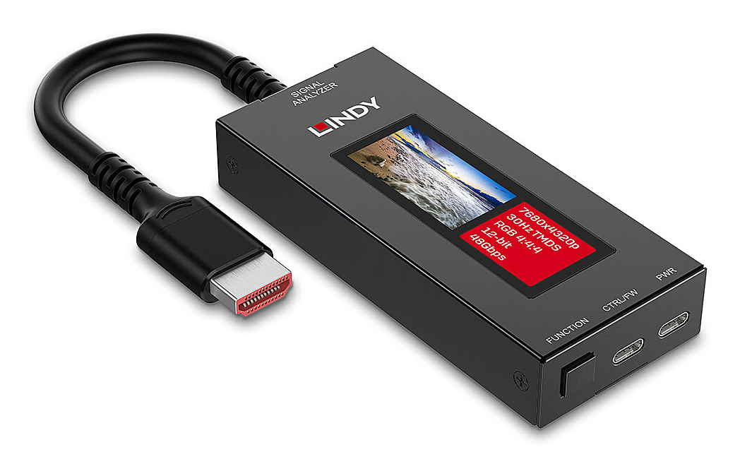 Lindy HDMI 8K60 Signal Analyzer Professional diagnostic tool for HDMI AV signal